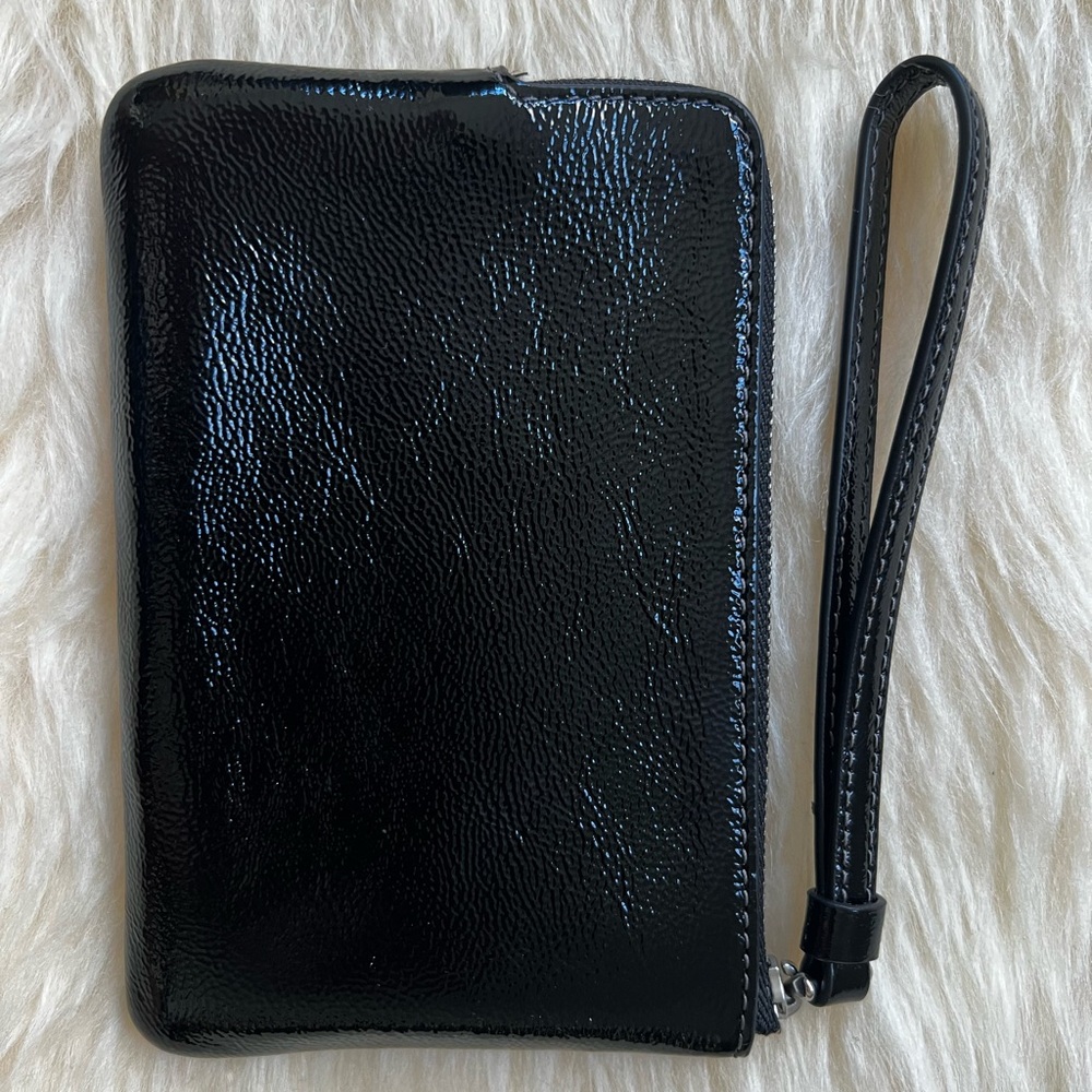 Coach Black Patent Leather Wristlet - Picture 3 of 4